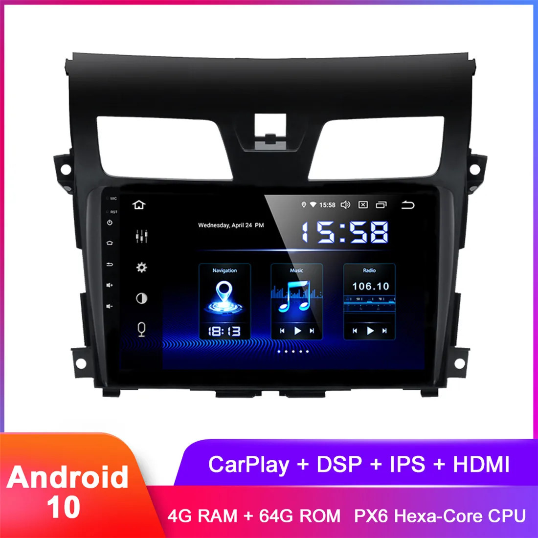 Dasaita 10 2 &quotIPS Android автомобильный стерео GPS для Teana Altima 2013 2014 2015 Carplay In Dash Авто Радио FM