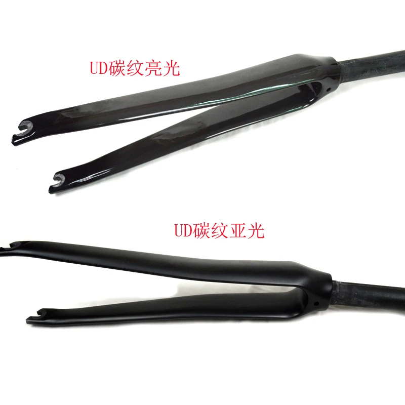 Вилки из углеродного волокна 12K 3K для шоссейного велосипеда фиксированная