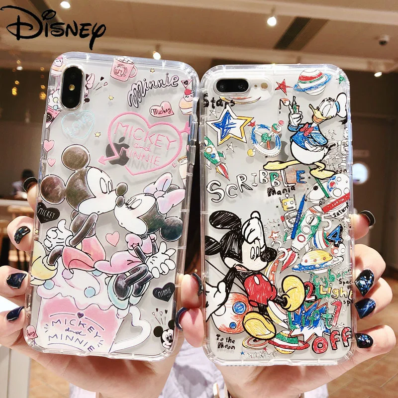 

Disney Cartoon Cute Minnie Mickey Girl Phone Case for iPhone/6s/6plus/7/8p/xs/xsmax/se/xr/couple phone cover