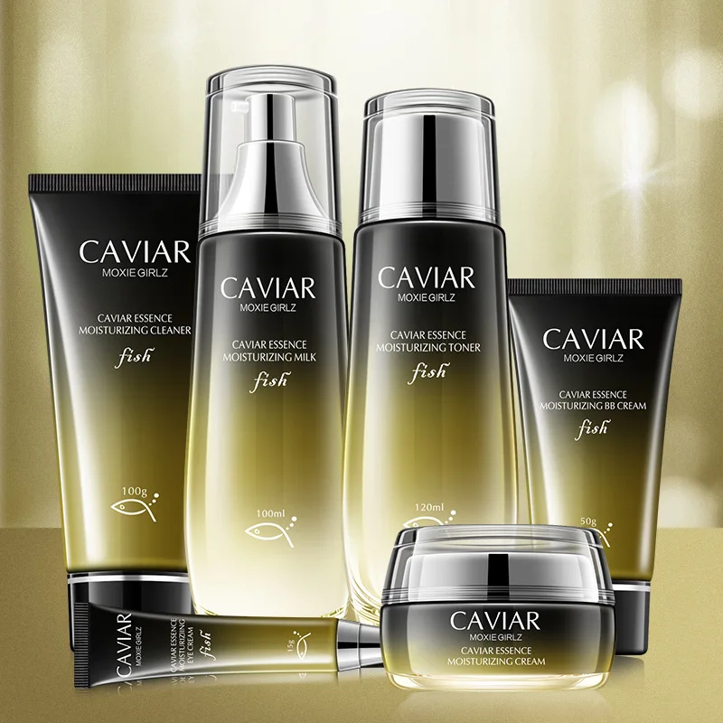 MOXIE GIRLZ Collagen protein and caviar Six-Piece Set Deep Nourishing Hydrating Moisturizing Skin Care Products |