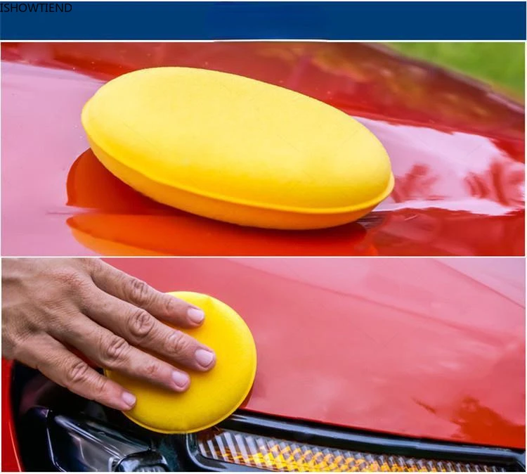 

12pcs Multi-function Car Round Blank Holder Waxing Sponge Car Washing Maintenance Polishing Cleaning Sponge Brushes Beauty Tools