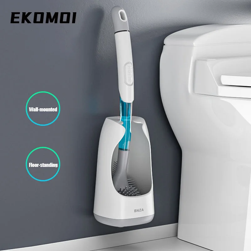 Мягкая силиконовая щетка для унитаза EKOMOI из ТПР инструменты очистки без мертвых