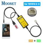 Адаптер Moonet для автомобильного аудио USB AUX Стерео смены CD для Toyota Avensis RAV4 Auris Corolla Yaris Camry (не подходит для Navi  DVD)