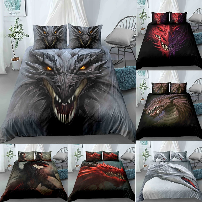 Новое постельное белье 3d набор динозавр пододеяльник кровать (без наполнителя)