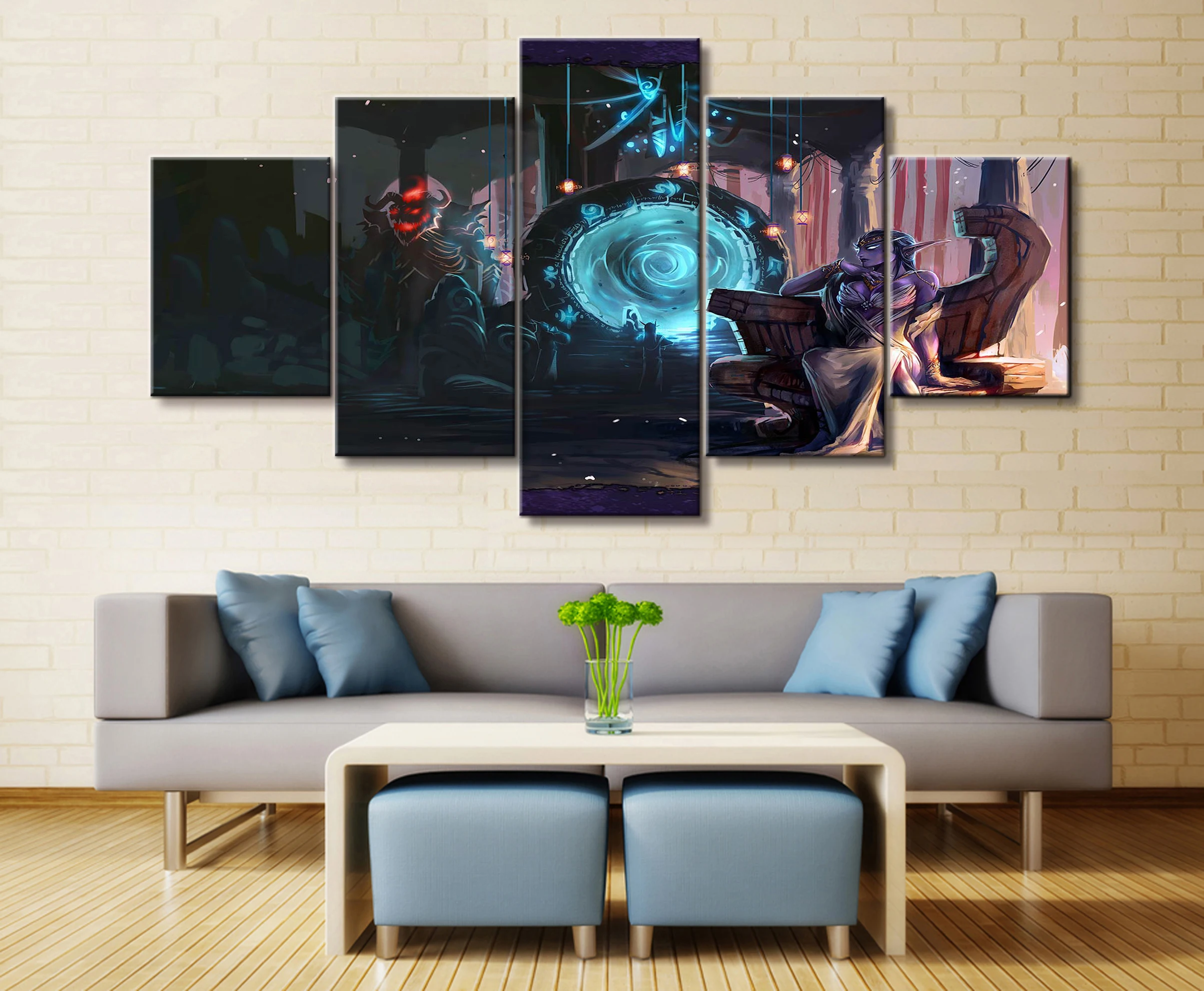 Картины без рамы 5 панелей DOTA 2 декоративные принты для игр настенные картины