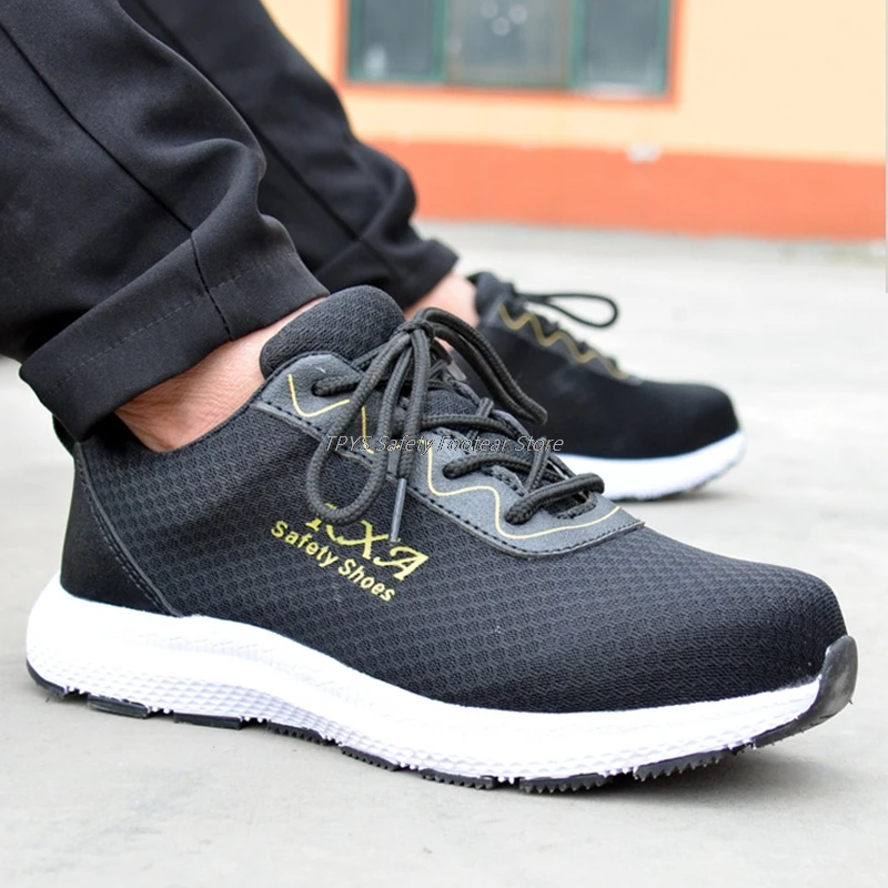 

Working Shoes Safety Boots Men's Sneaker Anti-Piercing Shoes For Men Protective Boots Ankle Shoes Comfortable Footwear New Boots