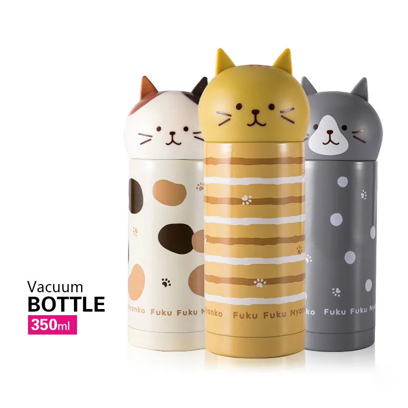 Термо мультфильм кошка 250 нержавеющая сталь с двойными стенками Вакуумная