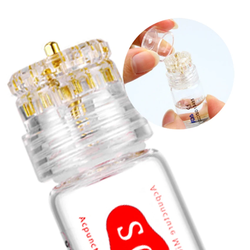 Hydra Needle 20 Face Skin Hydration Aqua MicroNeedle Mesotherapy Gold Pin Fine Derma Stamp MTS Therapy Care Tool | Красота и здоровье