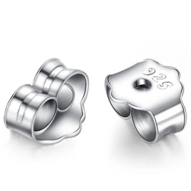 Серьги-гвоздики медные с серебряным покрытием 925 пробы 5 Х5 мм | Украшения и