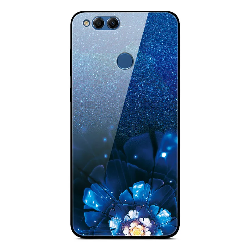 Для huawei Honor 7X чехол 5,9" Звездный узор закаленное стекло чехол для huawei Honor 7X чехол Honor7X силиконовый бампер 8X 9X Капа - Цвет: 20