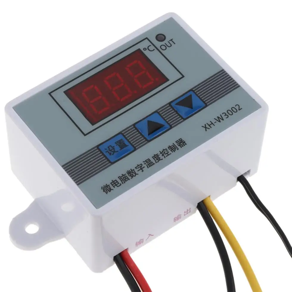 

AC 110V-220V Digital LED Temperature Controller 10A Thermostat setThermostatic Control Switch with Probe Sensor