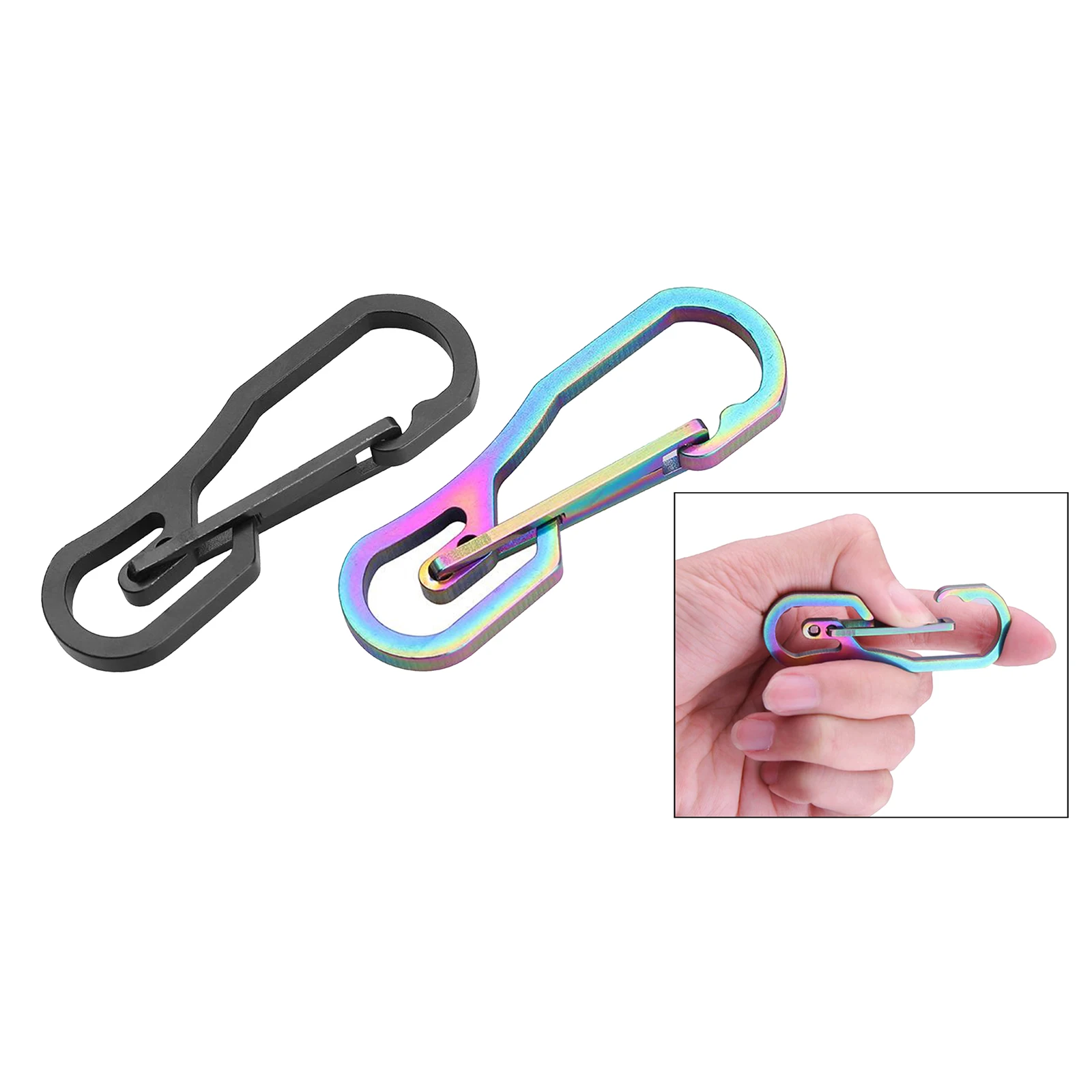 

Stainless Buckle Carabiner Keychain Key Ring Clip Hook Bottle Opener Portable