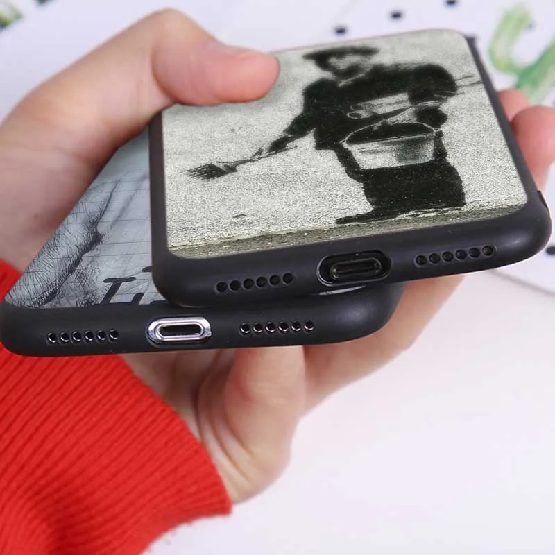 Street Art Banksy Albert palestine Soft Silicone Phone Case for iPhone X XS MAX XR 7 8 6 6S plus 5S SE |