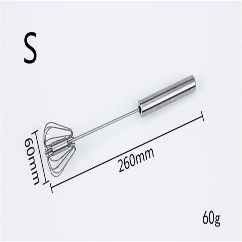 

Accessories Mixer Egg Beater Manual Self Turning Stainless Steel Whisk Hand Blender Egg Cream Stirring Kitchen Gadgets