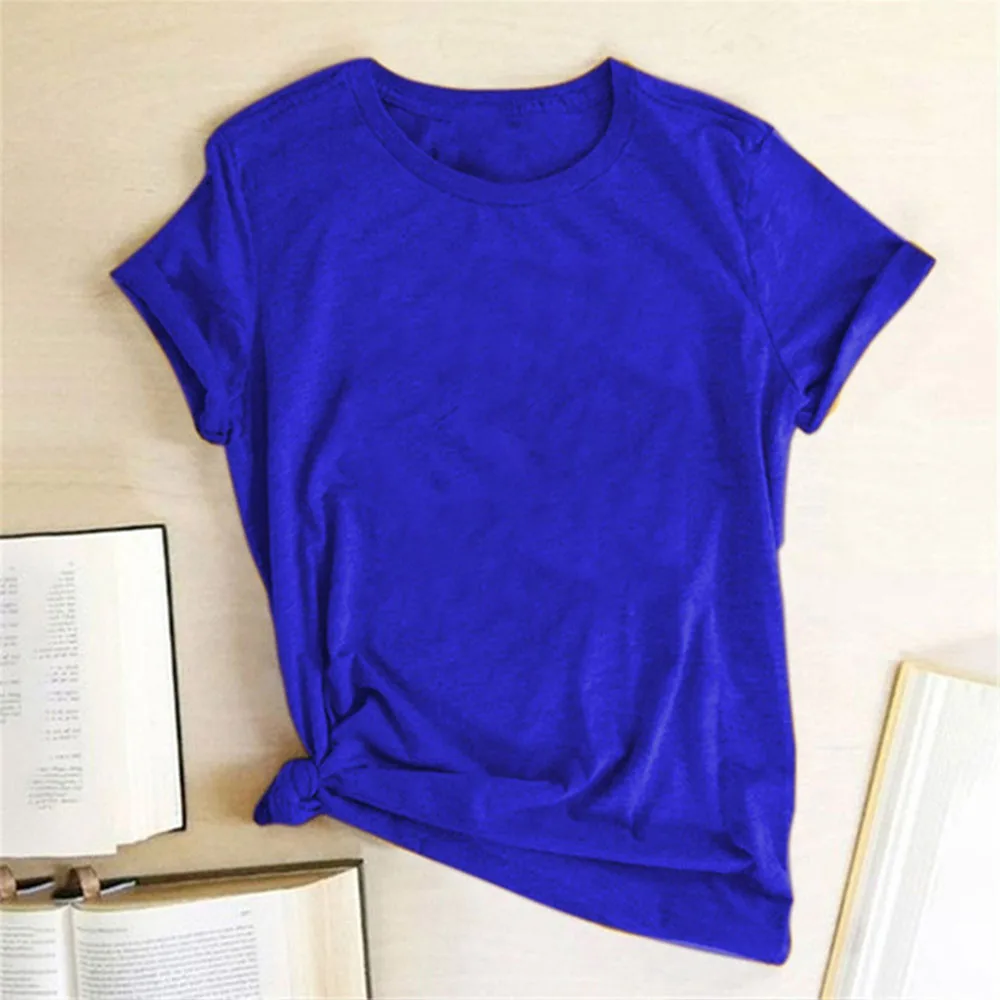 

Dark Blue Tshirt Women's T-shirts Minimalism Summer Top Funny Russia Family Look Short Sleeve Ulzzang Fashion Crewneck Shirt