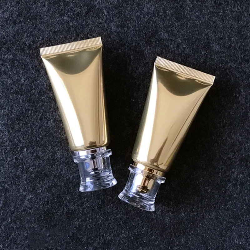 

10/30/50pcs Gold Plastic Soft Bottle 30g 30ml Cosmetic Facial Cleanser Cream Empty Squeeze Tube Shampoo Lotion Bottles