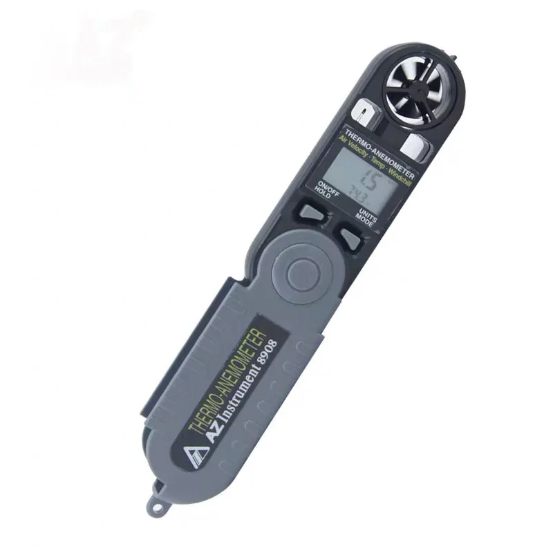 Digital AZ8908 Mini Wind Speed Meter Type Thermometer Hygrometer Anemometer 6 Units Selectable | Инструменты