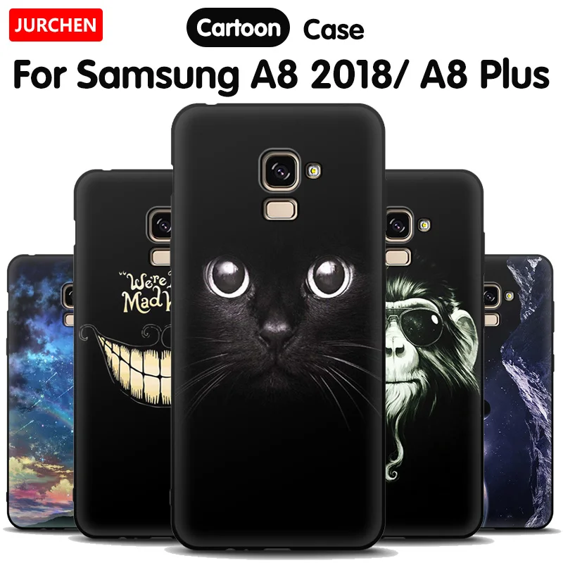 JURCHEN чехол для телефона Samsung Galaxy A8 2018 A530 модный мультяшный рисунок Plus A730 задняя