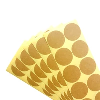 100pcslot new vintage blank round kraft seal sticker for handmade products 35mm round gift sealing sticker diy note label