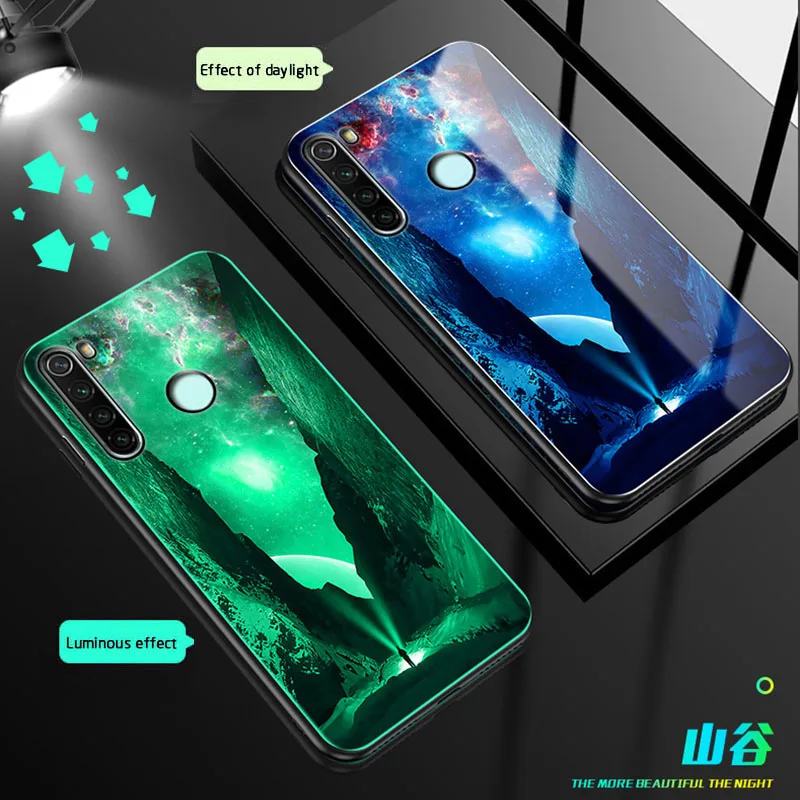 Чехол в виде светящегося стекла для Xiaomi mi 9 A3 Lite CC9 E задняя крышка для Xiaomi mi 9 se mi x 2S redmi note 8 7 K20 pro Чехол для телефона Coque