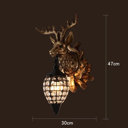 Скандинавский светодиодный подвесной светильник Chandelire E14, промышленный подвесной светильник, оленьи рога, спальня, гостиная, Кухонные светильники - Цвет корпуса: 1 Head 47CM