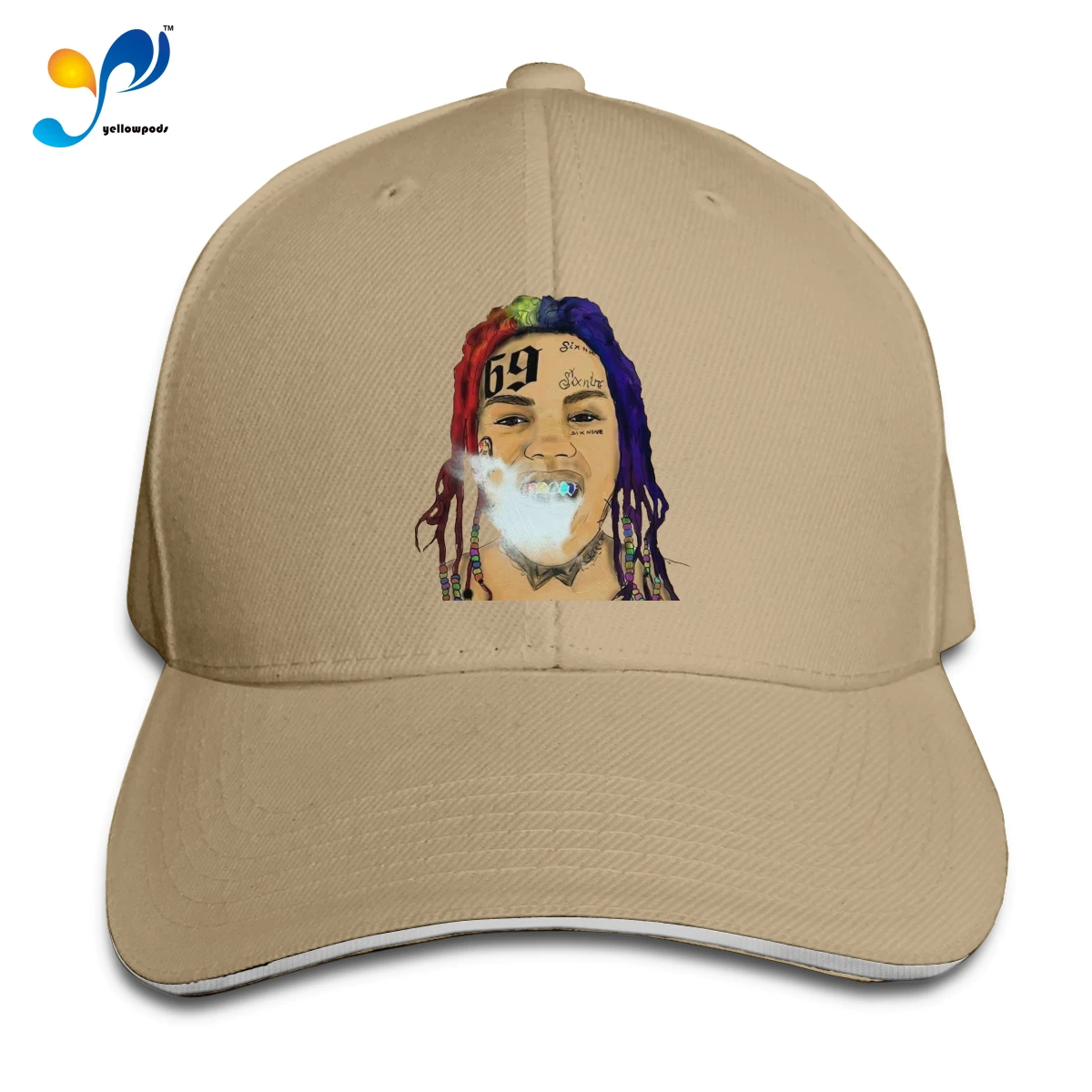 

2020 Hip Hop Caps 6ix9ine the metal band Mesh Baseball Cap Adjustable Snapback Hats For Women Men Trucker Cap
