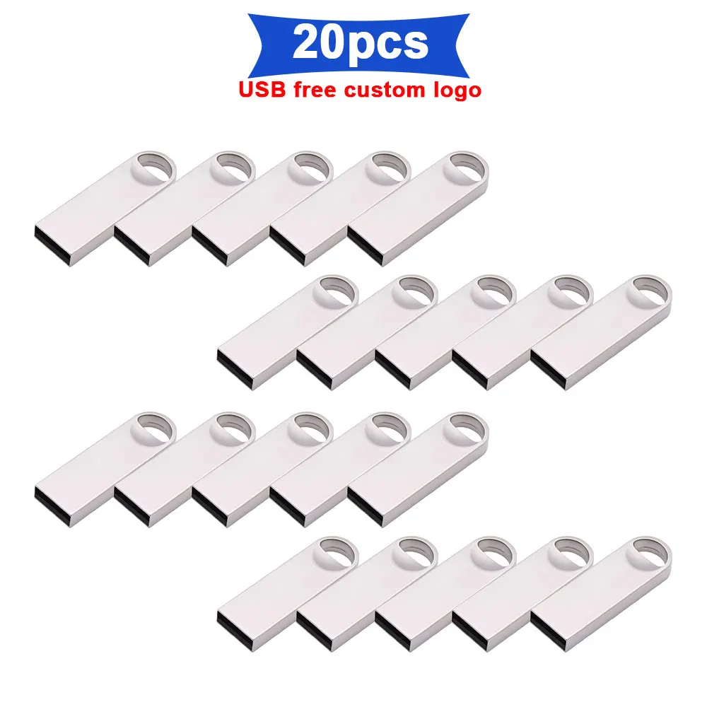 

20pcs/lot Pendrive flash drive Free logo 64gb memoria 32gb 4gb cle usb storage128GB memory stick 128GB disk device For wedding