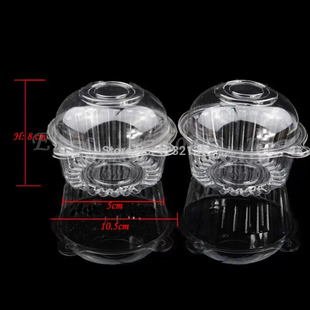 Новинка 100 шт прозрачный пластиковый одиночный чехол для кекса торта Маффин