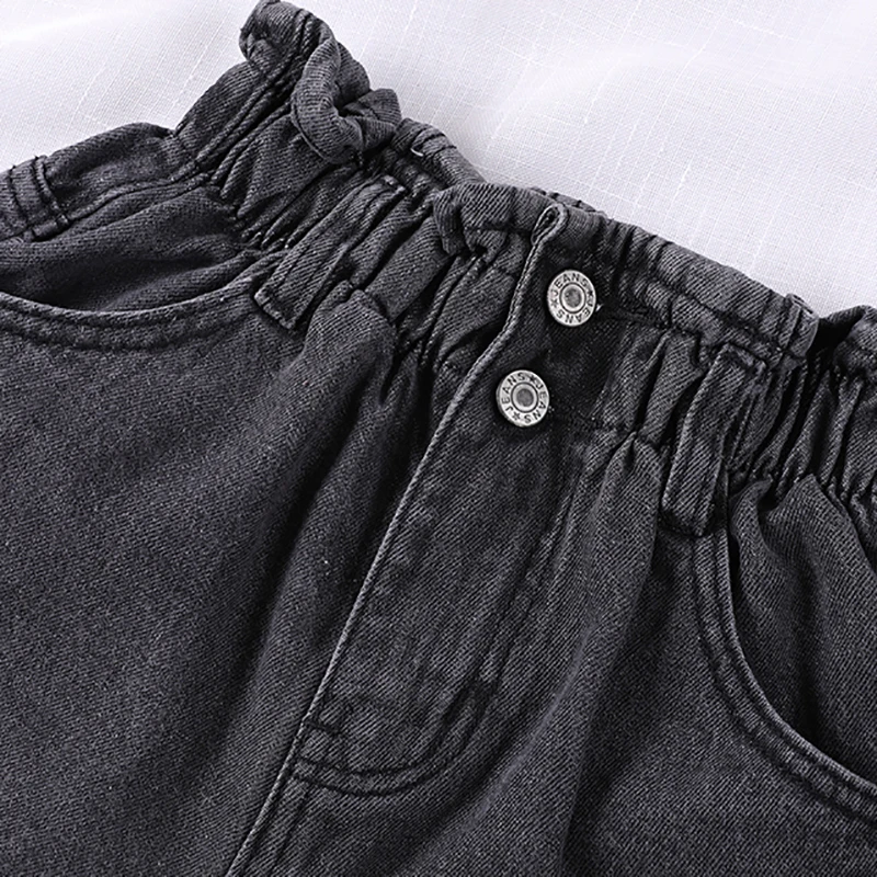 

Denim Shorts Women 2021 Summer Elastic High Waist Casual Straight Wide Leg Bermuda Shorts For Women Jeans Short Jean Femme