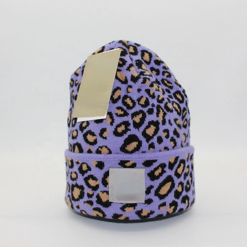 Вязаные шапки с леопардовым принтом шерстяные мягкие качественные дизайнерские