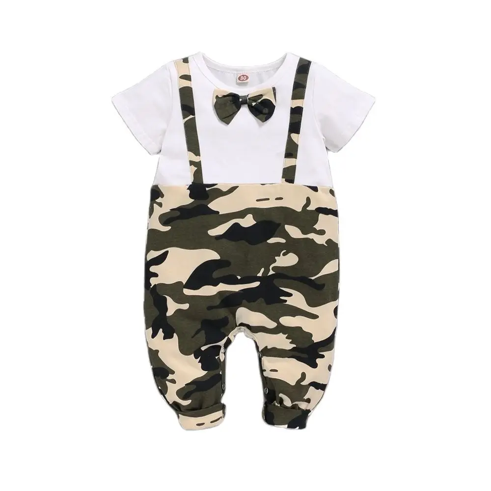 

Camouflage Rompers for Babies Newborn Baby Clothes Boys Summer Baby Pelele Formal Toddler Boy Clothing Short Sleeve