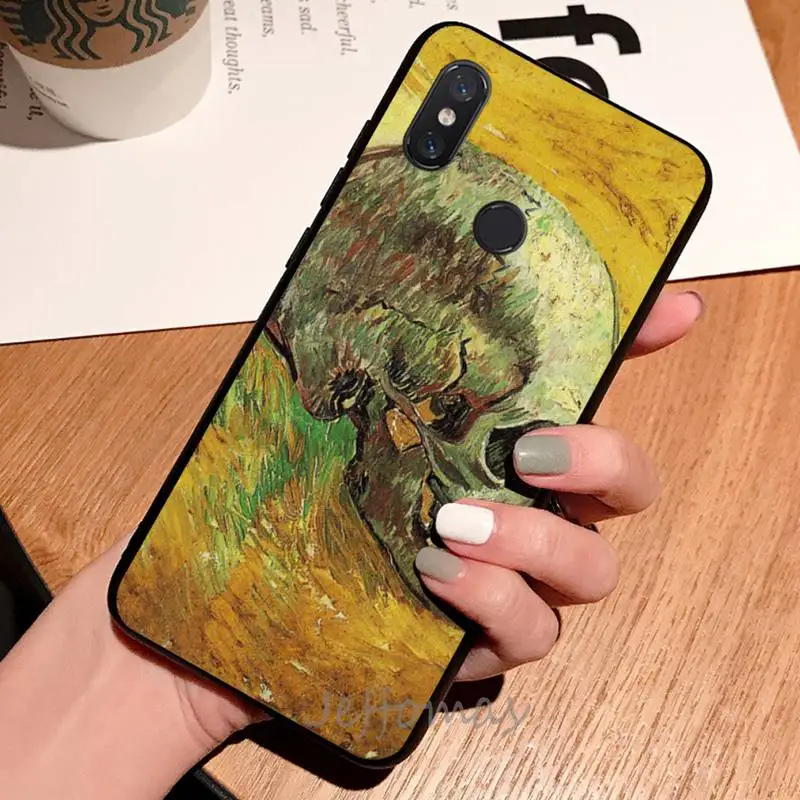 

Van Gogh Skull Tardis Phone Case For Xiaomi Redmi note 7 8 9 t max3 s 10 pro lite