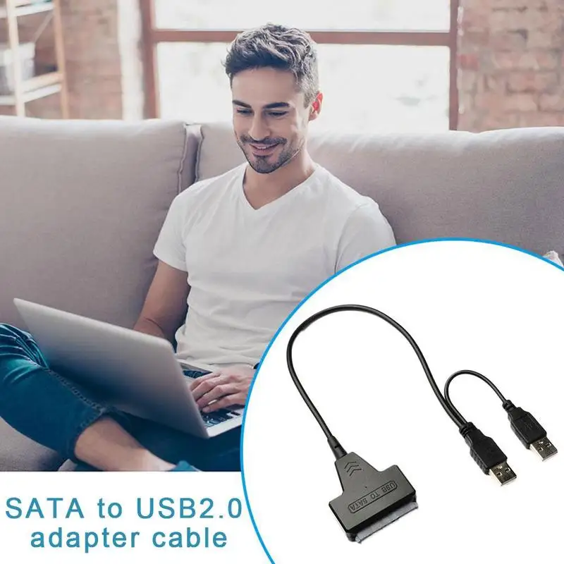 Универсальный SATA к USB 2 0 кабель-адаптер для ноутбука внешний жесткий диск легкий