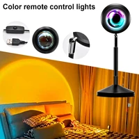 sunset lamp led night lights projection rainbow projector atmosphere desk lamp for home coffe store bar decoration lighting
