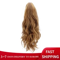 free beauty long wavy synthetic brown black blonde 18 ponytails claw clip in hair extensions for women hairpiece pony tails