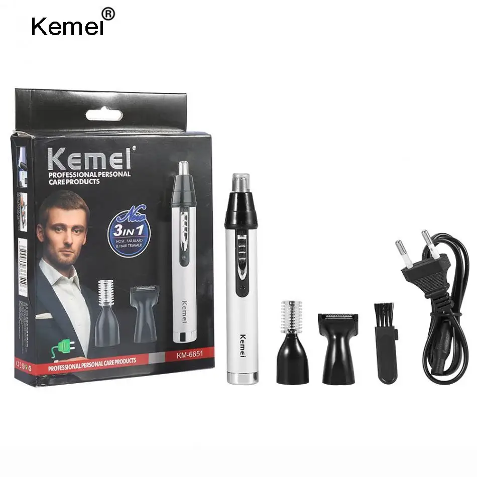 

New KEMEI Electric Nose Hair Trimmer Multifunctional Hair Remover Ear Eyebrow Beard Shaver Razor Face Hair Cutter Rechargeable