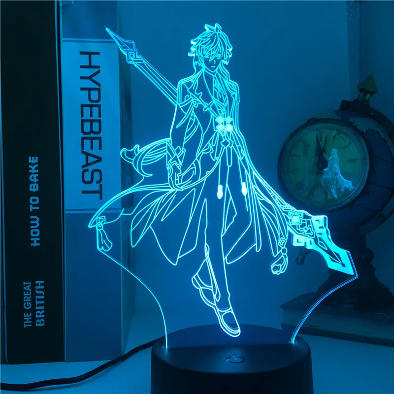 

Genshin Impact Night Light 3D Illusion Lamp Hot Game Light for Bedroom Decor LED Light Atmosphere Bedside Night Lamps Kids Gift