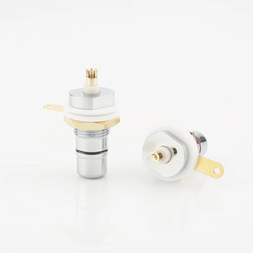 Hi аудио 8 шт. родиевый + позолоченный RCA разъем Phono шасси женский hi Fi AMP|hifi amp|rhodium