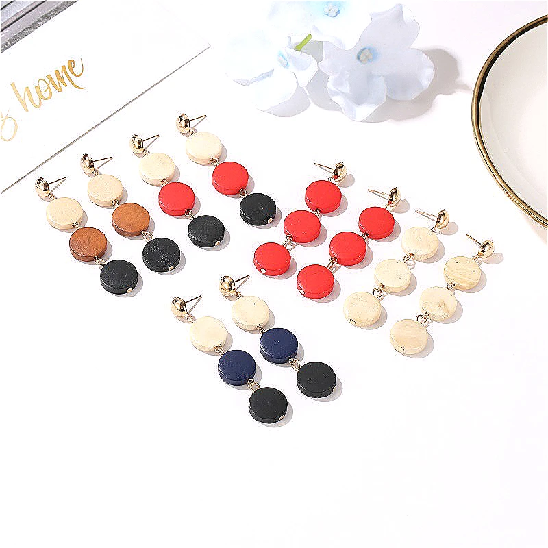 1 пара серьги в виде колец Модные ботильоны с кисточками уха обруч блеск Форма