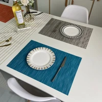6pcsset washable pvc table mat placemats kitchen non slip tableware bowl pads dining table mats easy to clean heat resistant