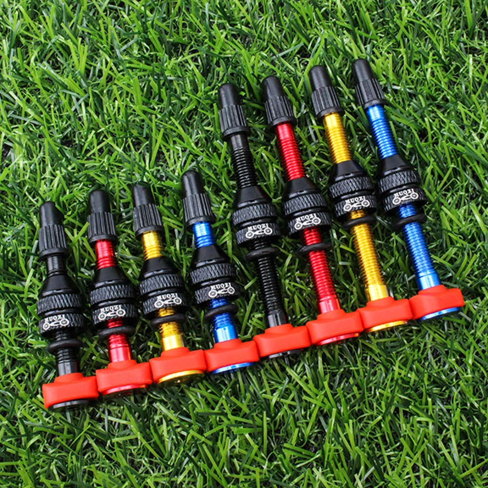 

Tubeless Road Bicycle Presta Valve Stem with Plastic Cap Aluminum Alloy Road Bicycle Tubeless Valve Stem 40mm 60mm