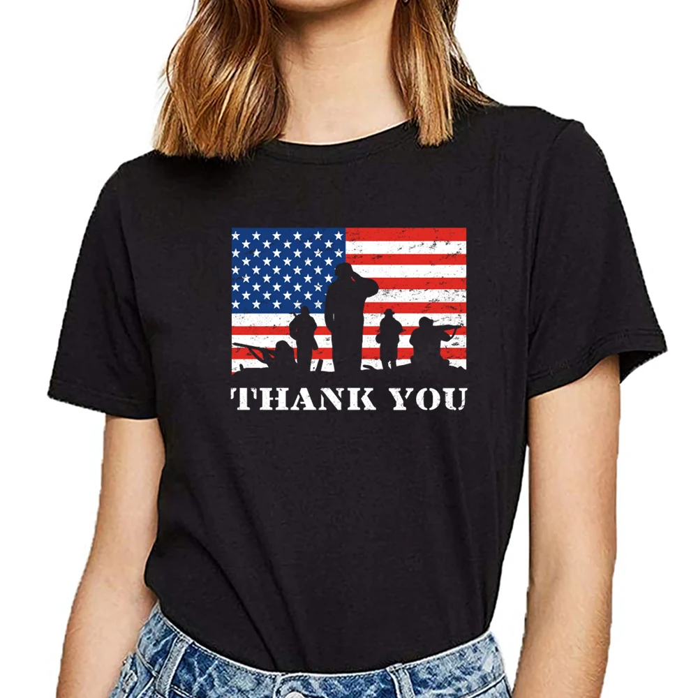 Топы футболки для женщин ветераны флаг США модные белые женские на заказ |