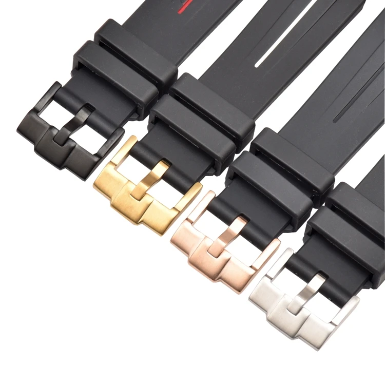 Silicone Watch Band 20mm 21mm 22mm FKM Rubber High Quality for Rolex Submarainer Yacht-Master Luxury Great Fluoro Rubber Strap