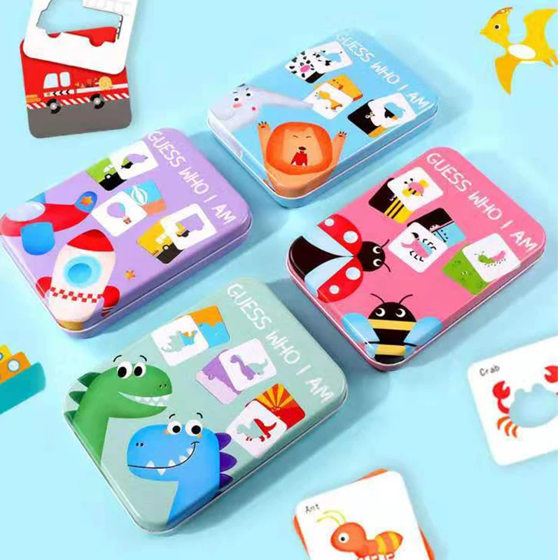 

Baby Kid Montessori Wooden Toys Pairing Puzzle Children's Early Teaching Cognitive Animal Traffic Pairing Educational Toys Gifts