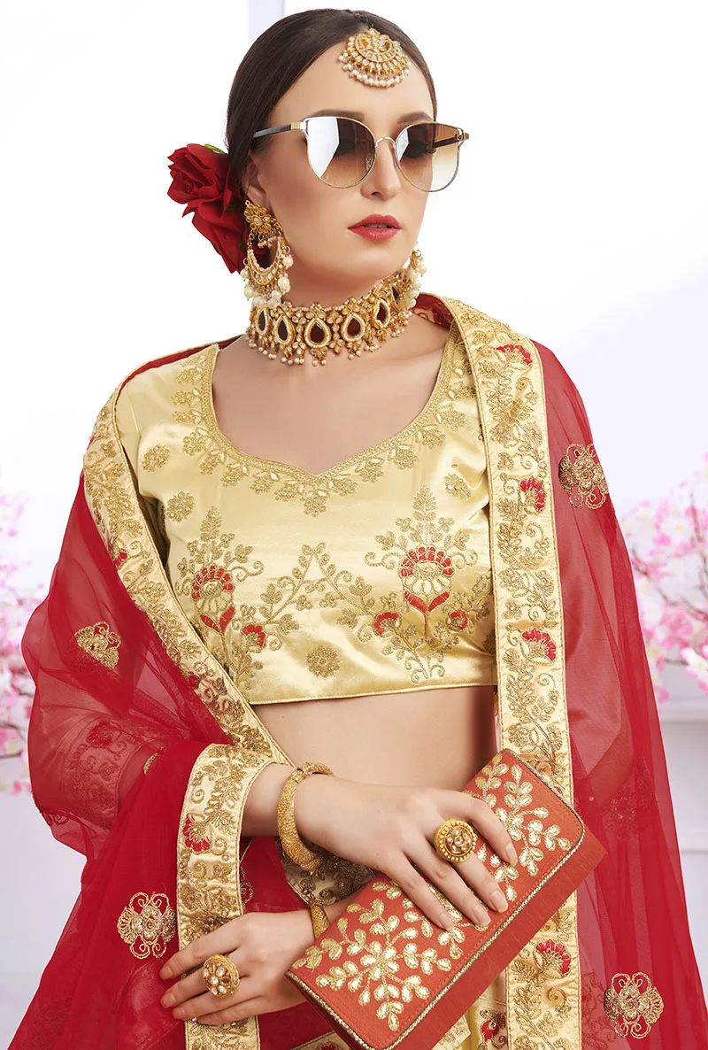 Женское свадебное шелковое вышивка нитью Lehenga охотничье индийское пакистанское