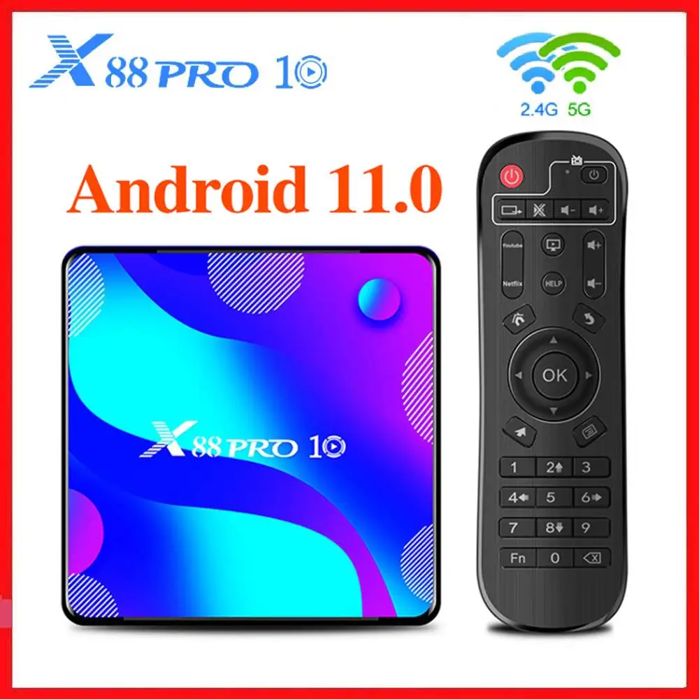 Приставка Смарт-ТВ RK3318 на Android 2 4 + 5 8 ГБ 10 0/128 ГГц | Электроника
