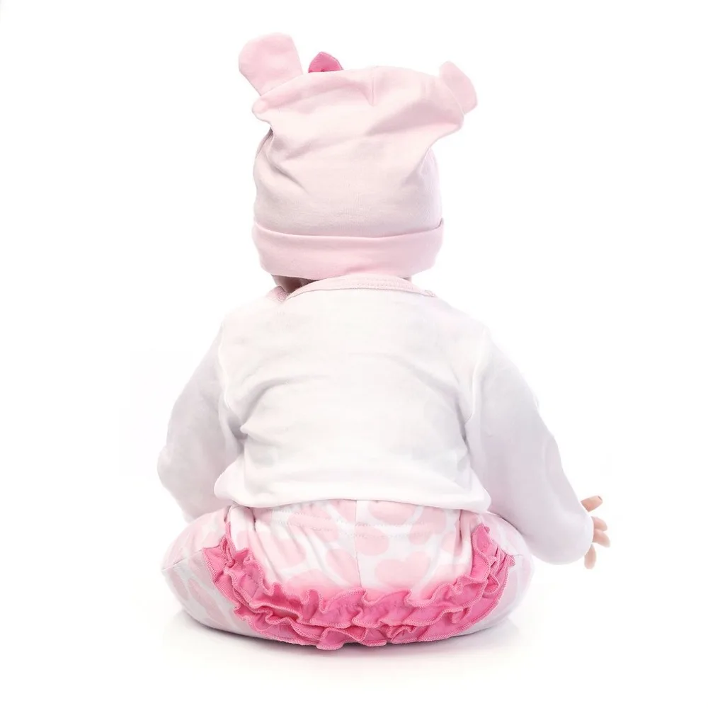 55 см Силиконовые Reborn Baby Doll игрушки Реалистичные мягкие Reborn Baby Doll ручной работы Bebes Reborn куклы дети подарок на день рождения