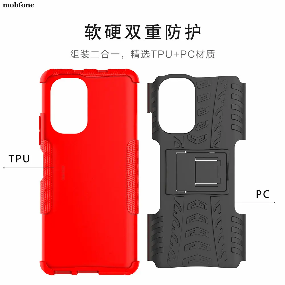 Противоударный прочный армированный чехол для Xiaomi Redmi K40 2 в 1 чехол-подставка