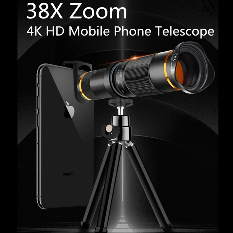 Телеобъектив 38X HD монокулярный телескоп объектив камеры телефона для iPhone Android