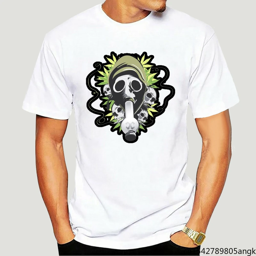 

Mask Pattern Men T-shirt Black Summer/Fall Prevalent Clothes for Hipster